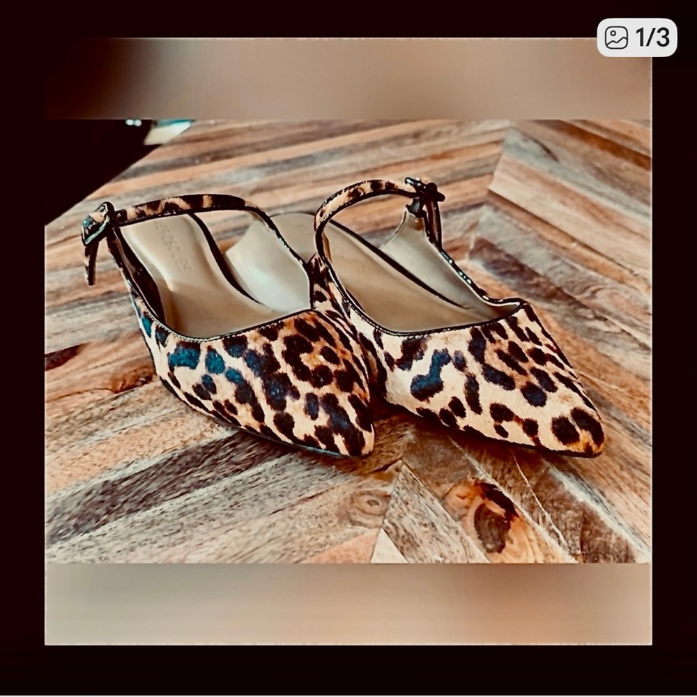 Aerosoles EUC Flemington Mule Shoes sz 6 cruelty free animal print mules flat - Picture 3 of 4